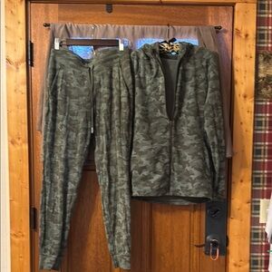 Camo Hoodie and Joggers Set